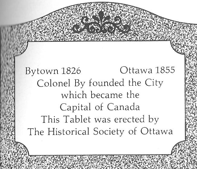 Tablet at Base of Monument for Colonel John By, Ottawa, Ontario, Canada