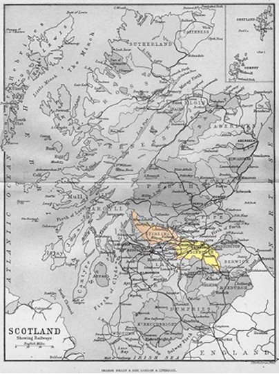 Map Of Scotland Counties. MAP OF SCOTLAND SHOWING WEST
