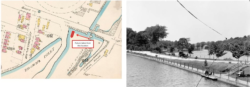 Location of photograph of the FAY, Brown's Inlet, Ottawa, Canada, from Taylor Kennedy