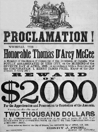 Thomas Darcy McGEE -- Father of Confederation in Canada, 1867