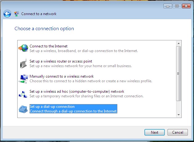 How To Configure Dial Up Connection In Vista